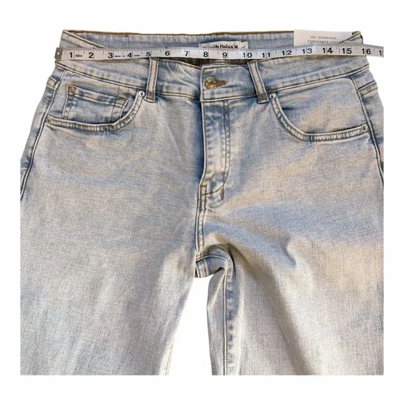 RANCH DRESSN SIGNATURE LIGHT WASH TROUSER SIZE LARGE 12 MIDRISE STRETCH NWT - Picture 3 of 5